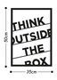 Wallity Think Outside The Box Accesorio de pared de metal Negro
